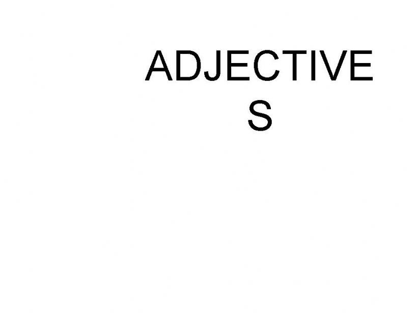 adjectives powerpoint