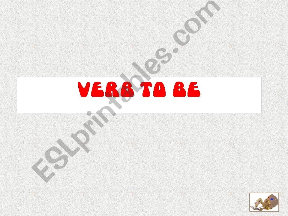 verb to be powerpoint