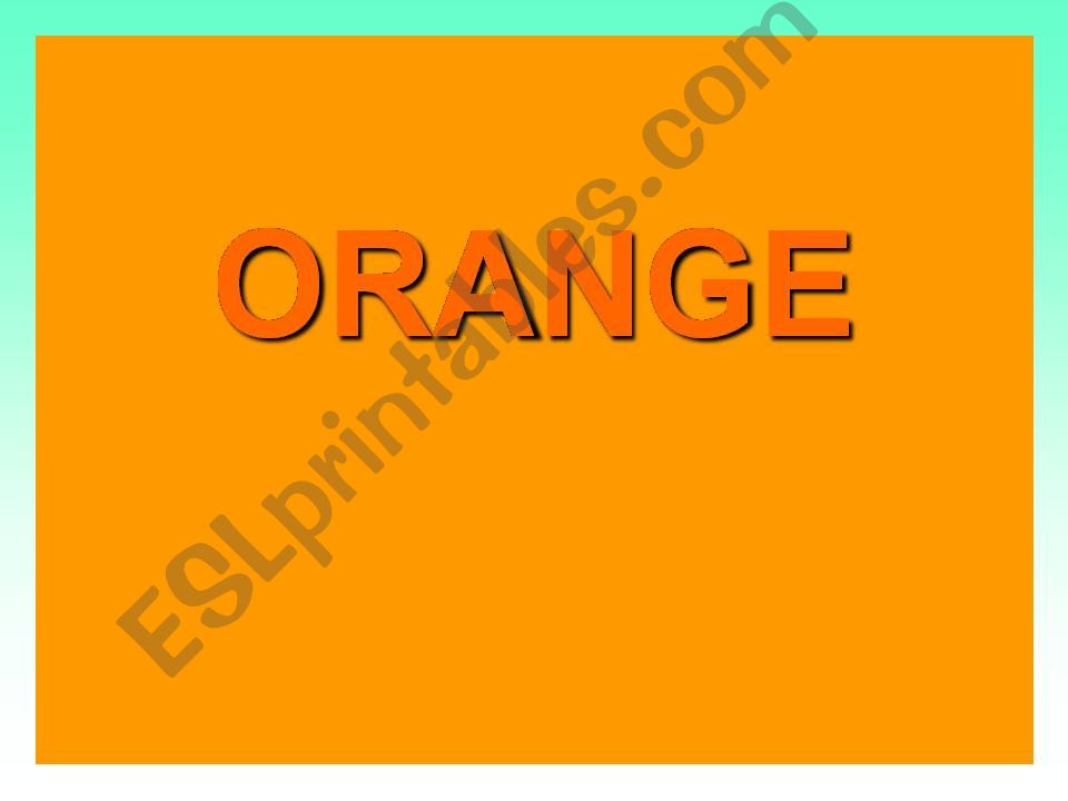Colours (ORANGE and WHITE) powerpoint