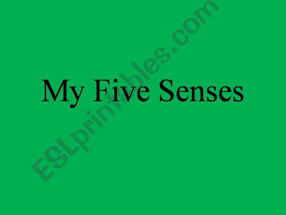 five senses powerpoint