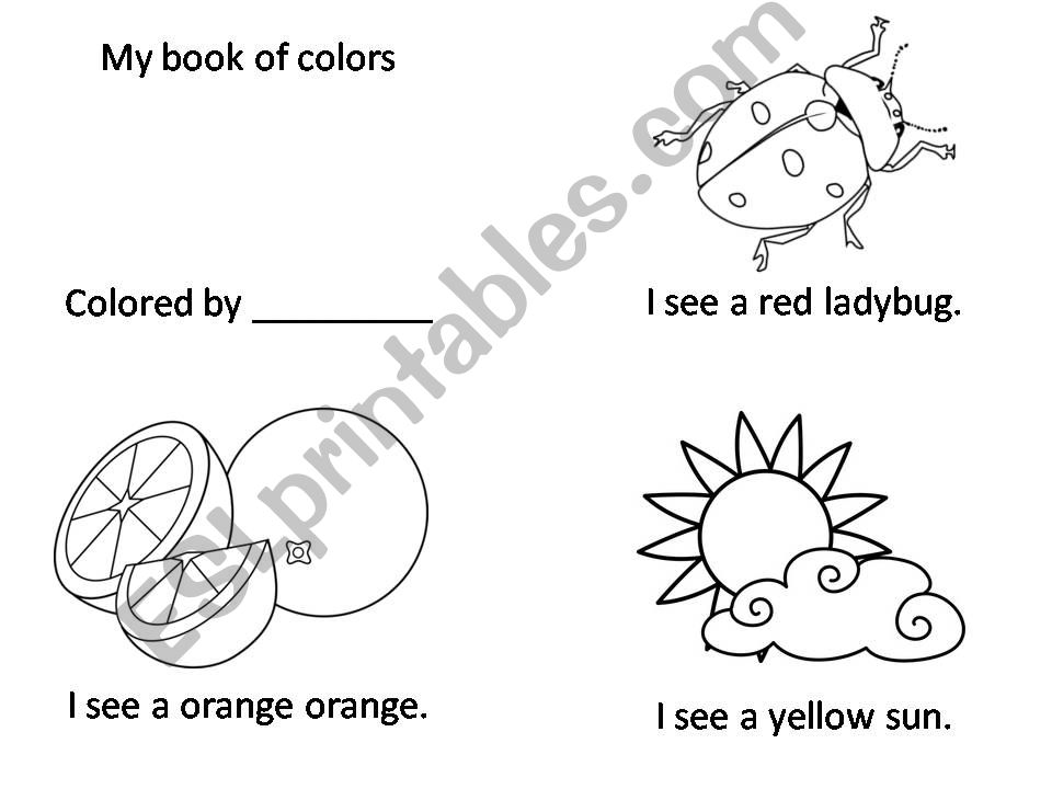 I See A..... Colors Minibook powerpoint