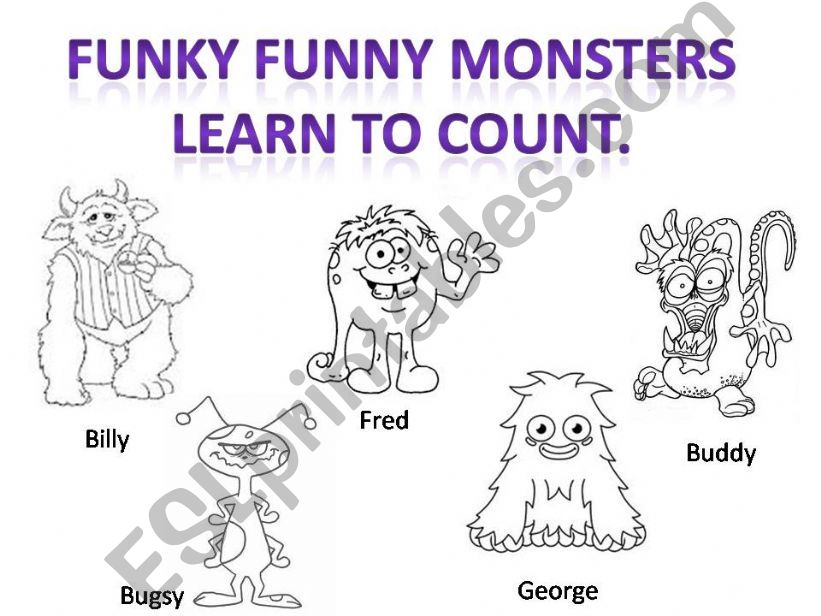 Funky Funny Monsters learn to count