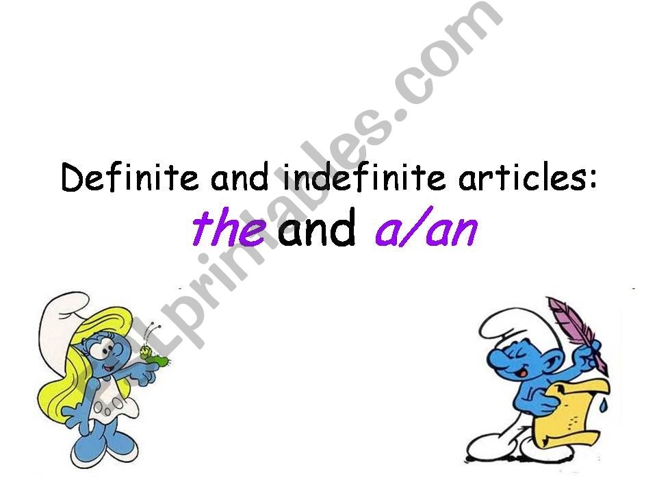 Definite and indefinite articles