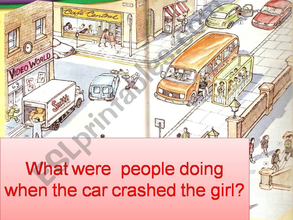 What were people doing when the car crashed the girl?