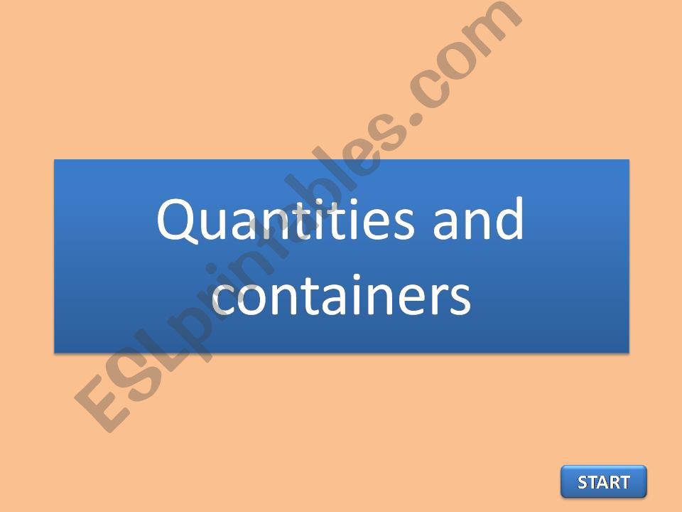 Quantities and containers powerpoint