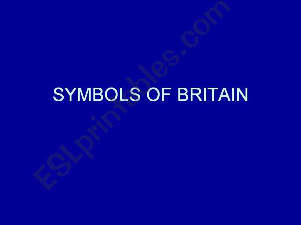Symbols of Britain powerpoint