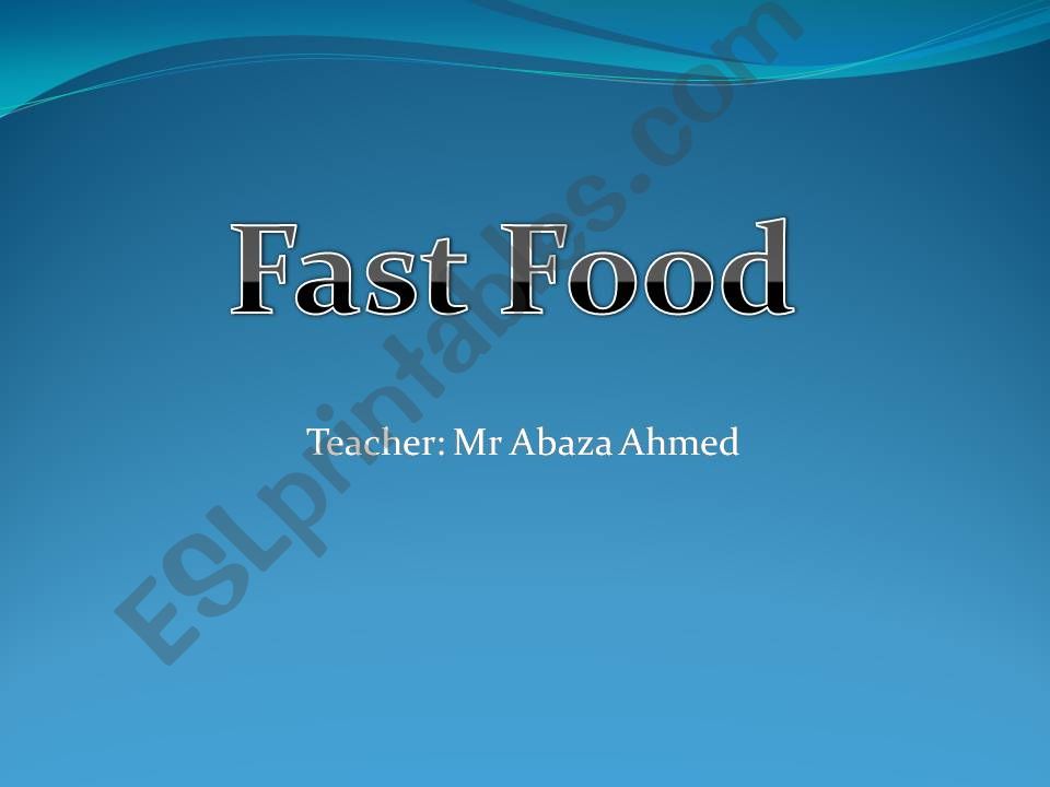 Fast food PPT powerpoint