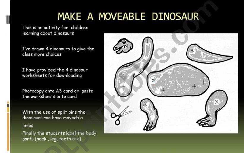 how to make a dinosaur puppet powerpoint