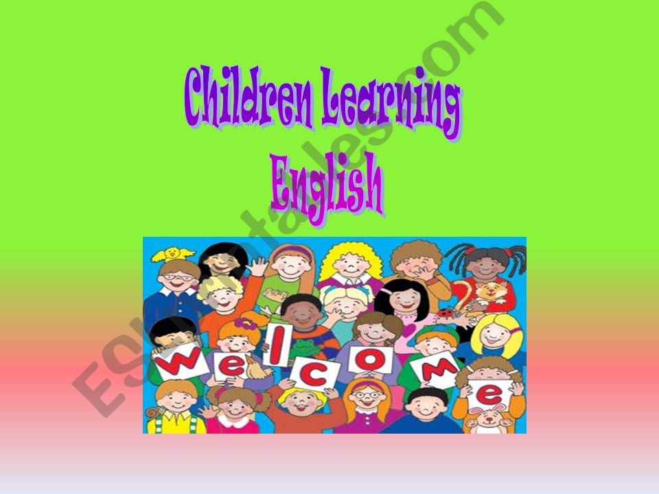 Children Learning English powerpoint