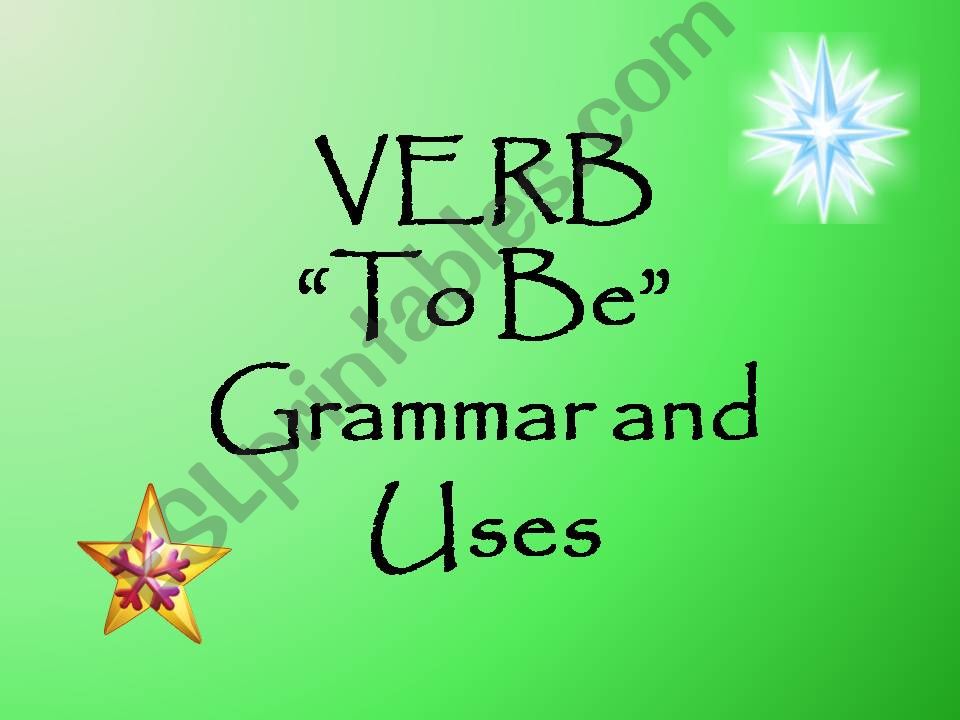 verb to be powerpoint