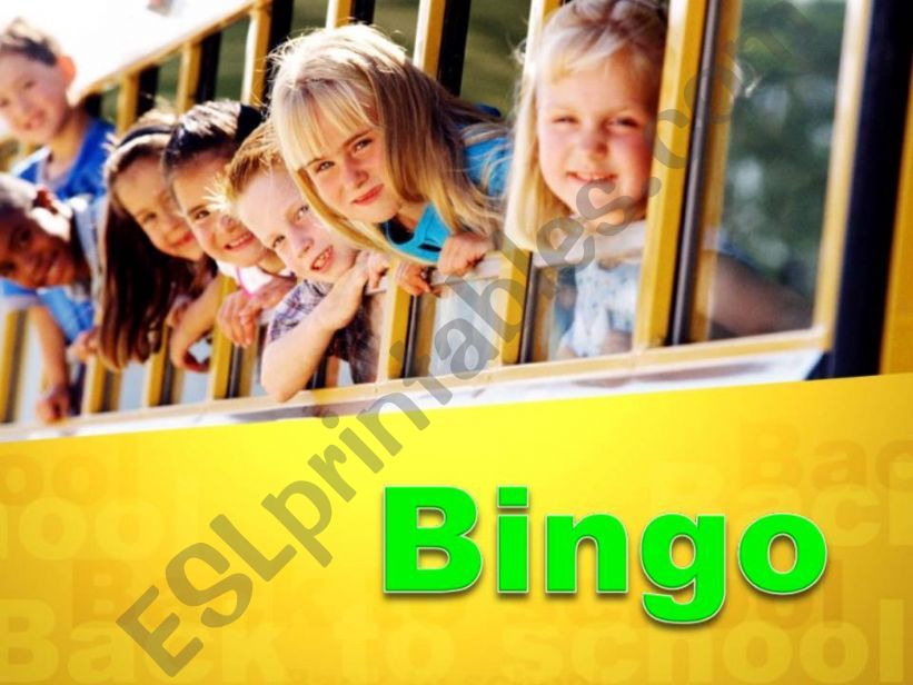 Bingo GAME (jobs, transports, places in town)
