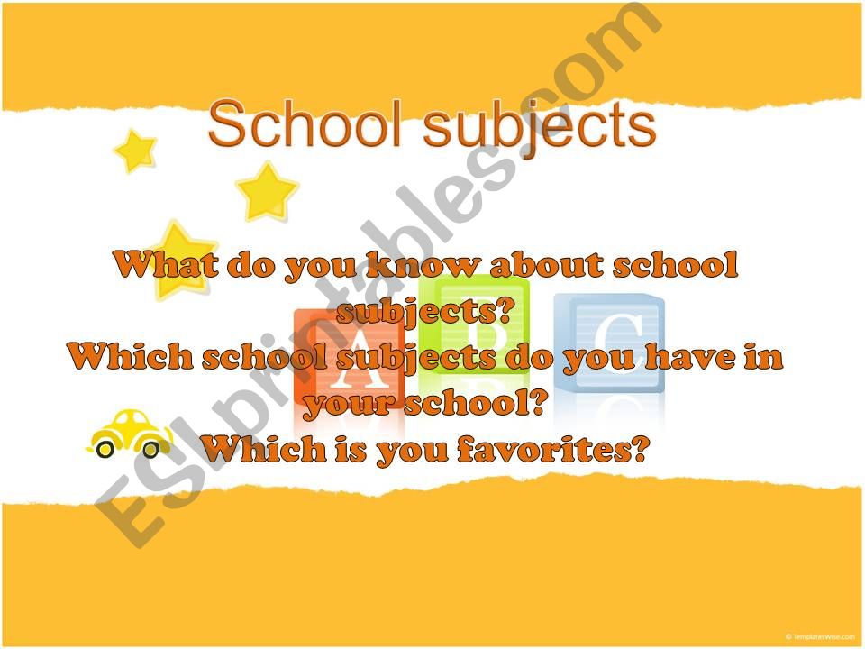 school timetable powerpoint