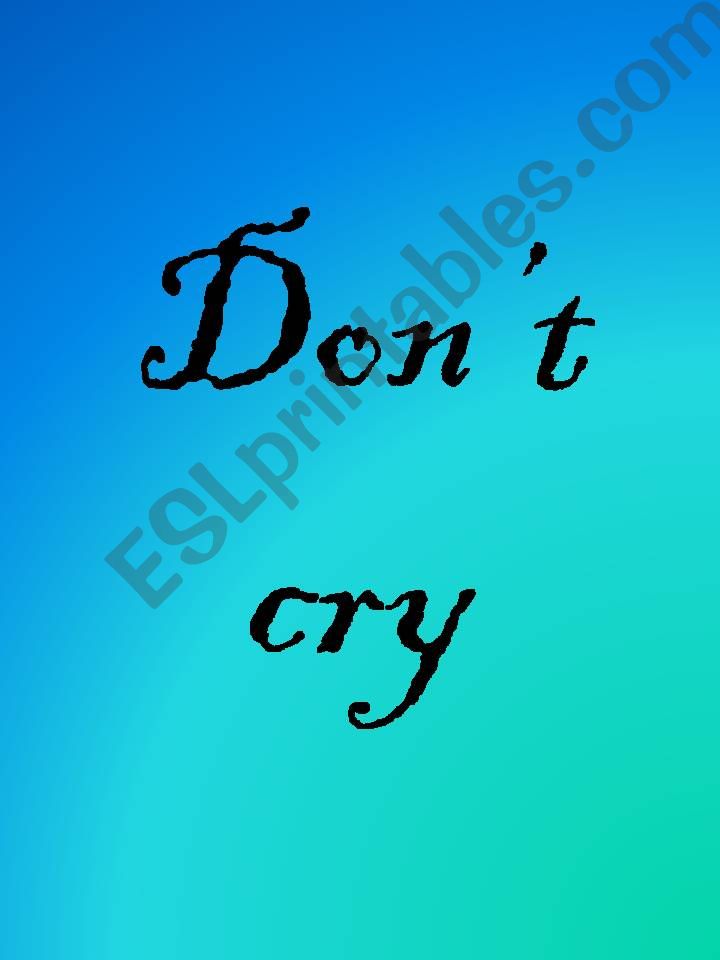 guns n roses - dont cry powerpoint