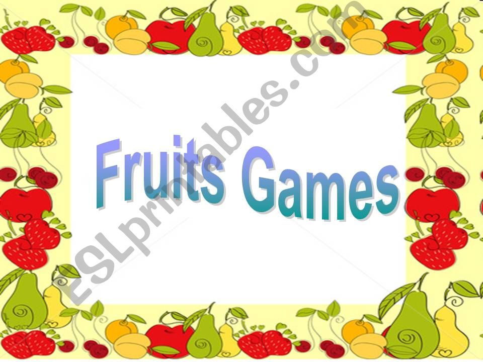 Fruits Matching Game powerpoint