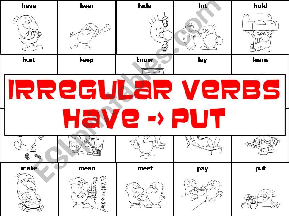 irregular verbs part 3 powerpoint