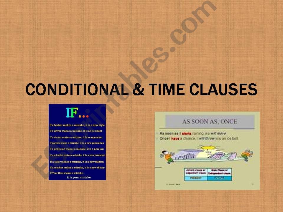 CONDITIONAL and TIME CLAUSES powerpoint