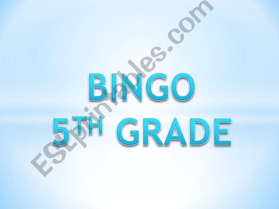 bingo game  powerpoint