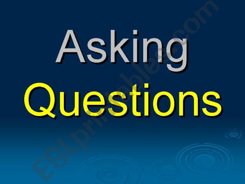 Asking Questions powerpoint