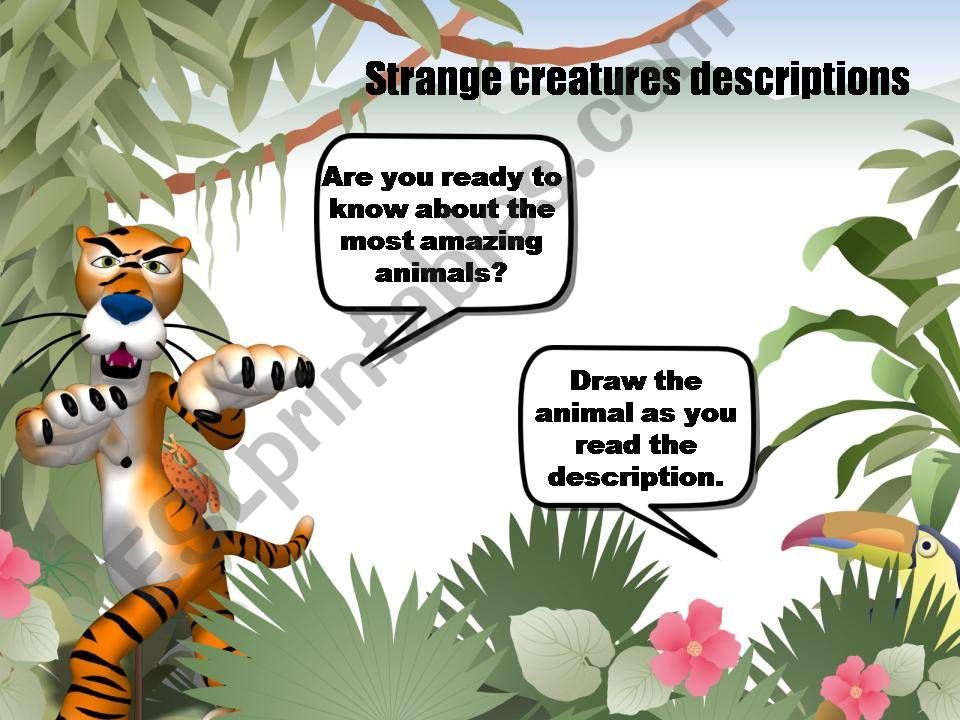 Strange Creatures Descriptions