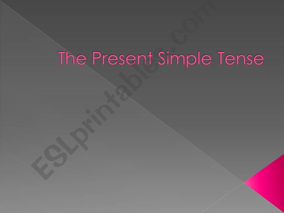 The Present Simple Tense powerpoint