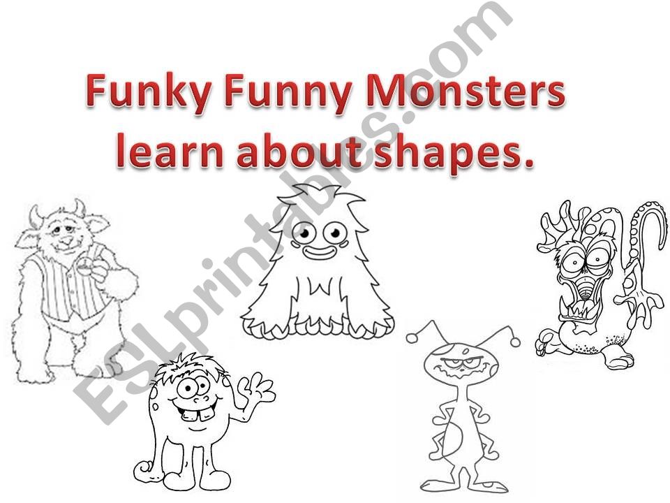 Funky Funny Monsters learn about shapes
