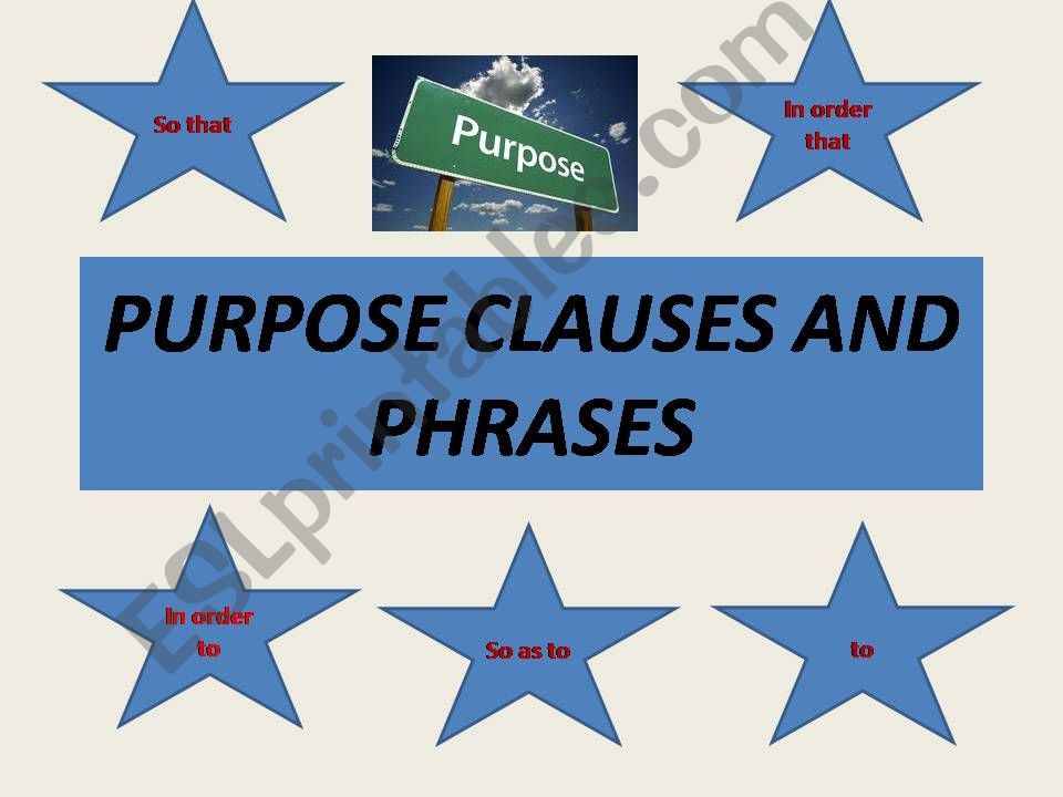 Purpose clauses powerpoint