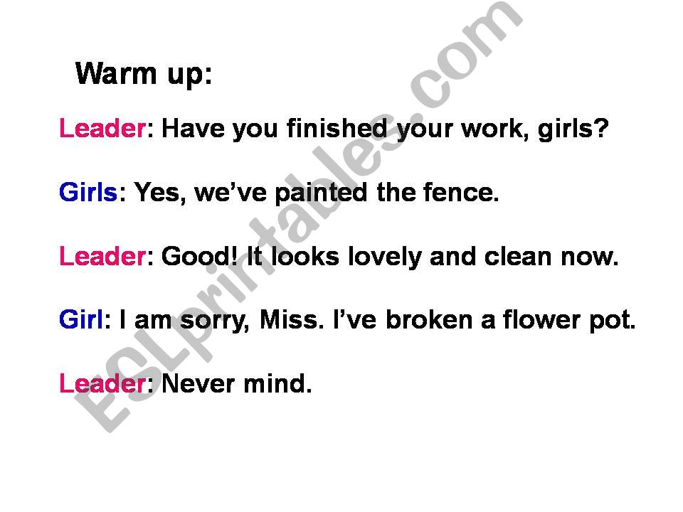 Present perfect tenses powerpoint