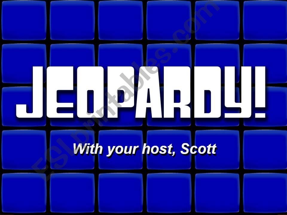 Pronunciation Jeopardy powerpoint