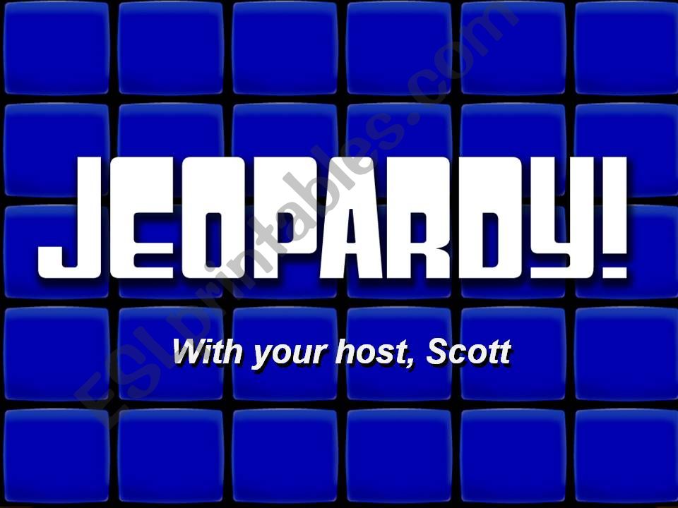 Pronunciation Jeopardy powerpoint