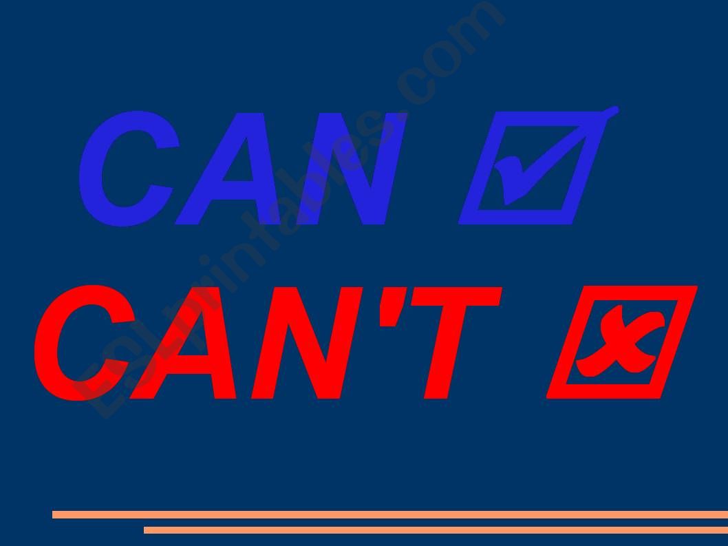 Can and Cant  powerpoint