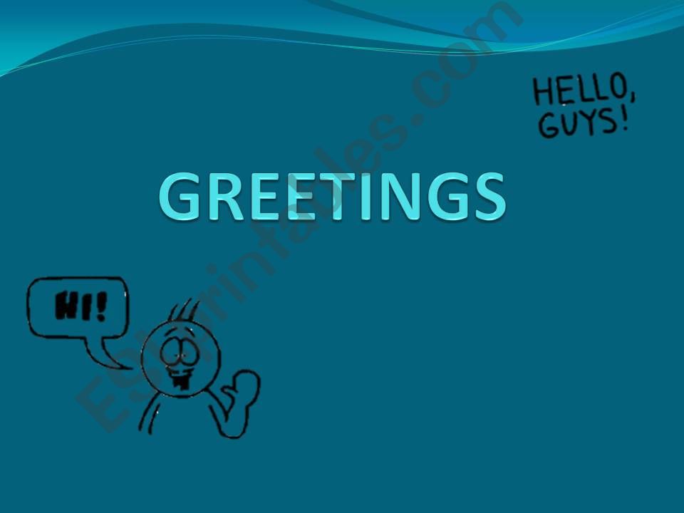 ESL English PowerPoints Greetings