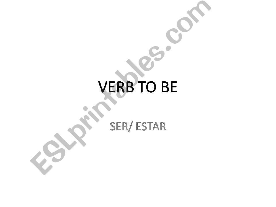 Verb to Be- Explanation and image exercises