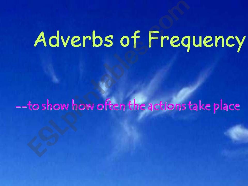 Adverbs of Frequency powerpoint