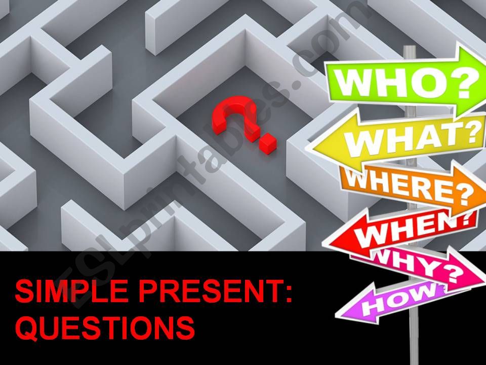 SIMPLE PRESENT - QUESTIONS powerpoint