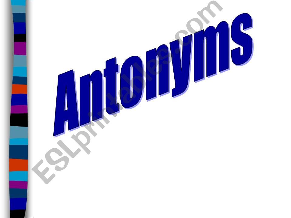 Antonyms powerpoint