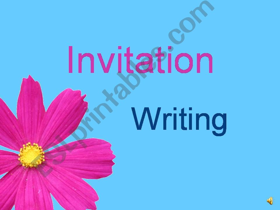 Invitation Writing powerpoint
