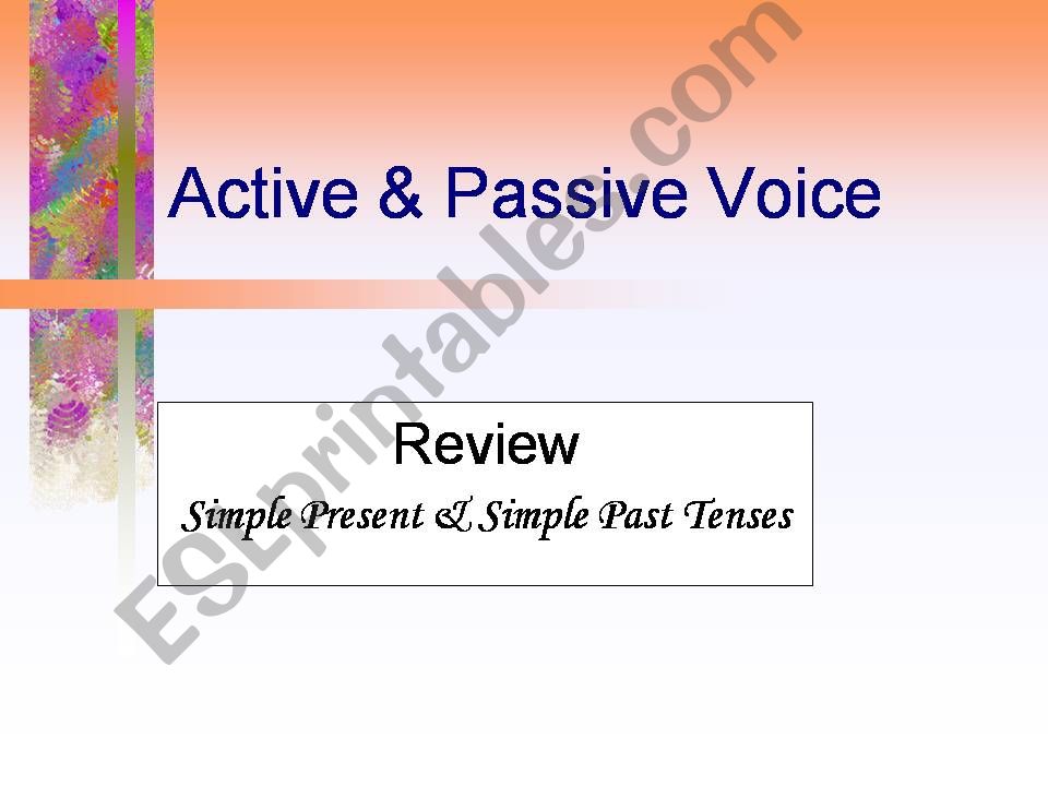 present and past passive powerpoint