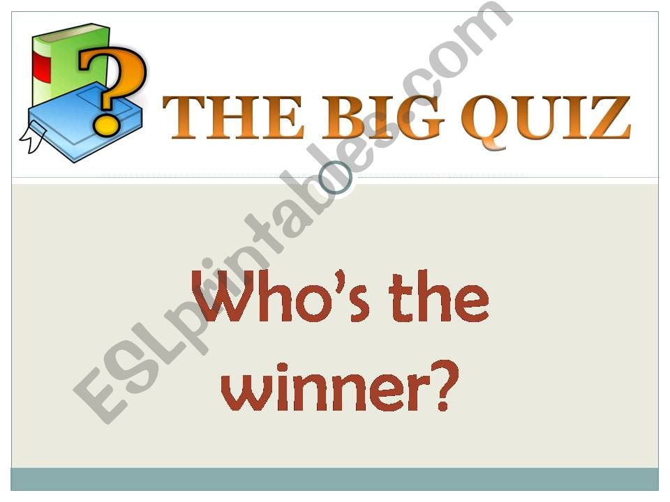 The Big Quiz powerpoint