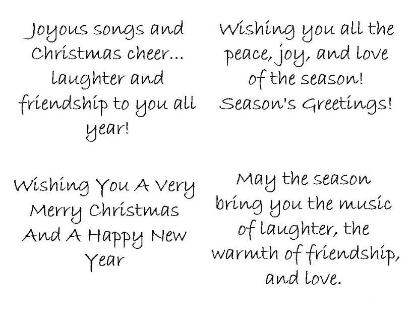 Christmas Card Messages powerpoint