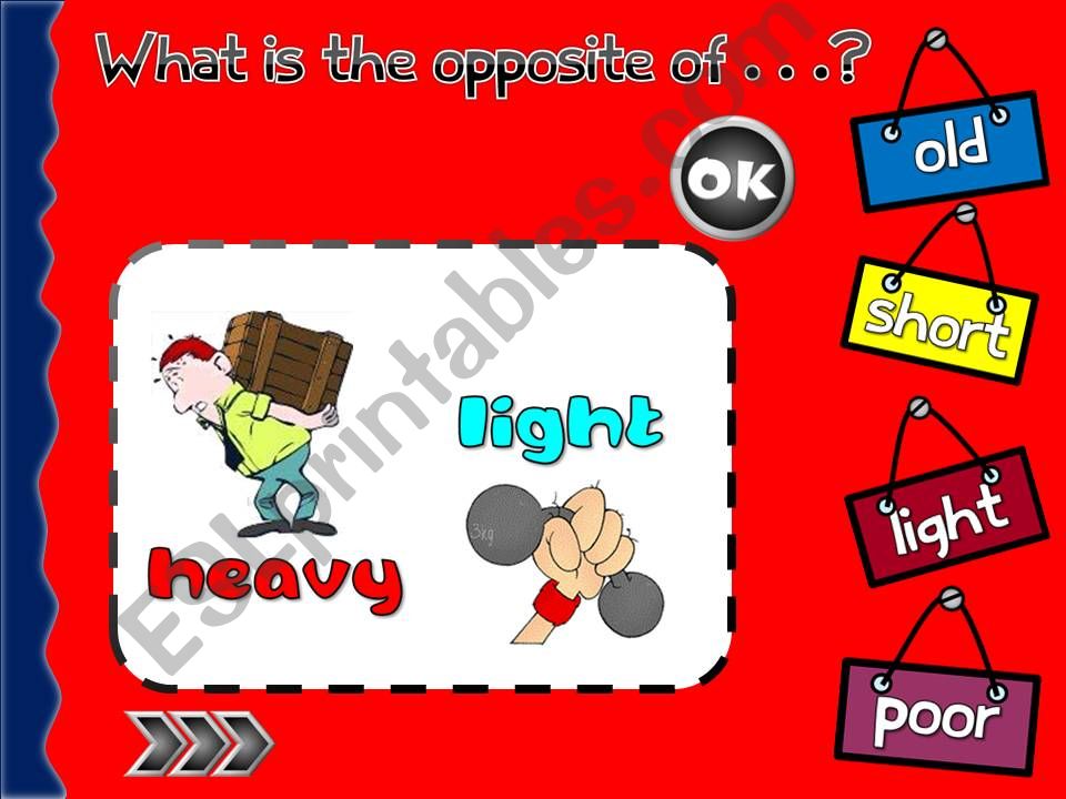 Opposites - GAME (2) powerpoint