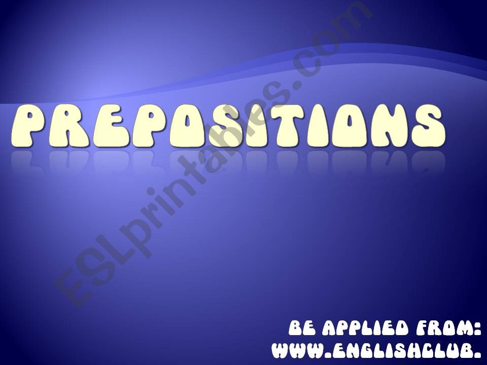 Prepositions powerpoint