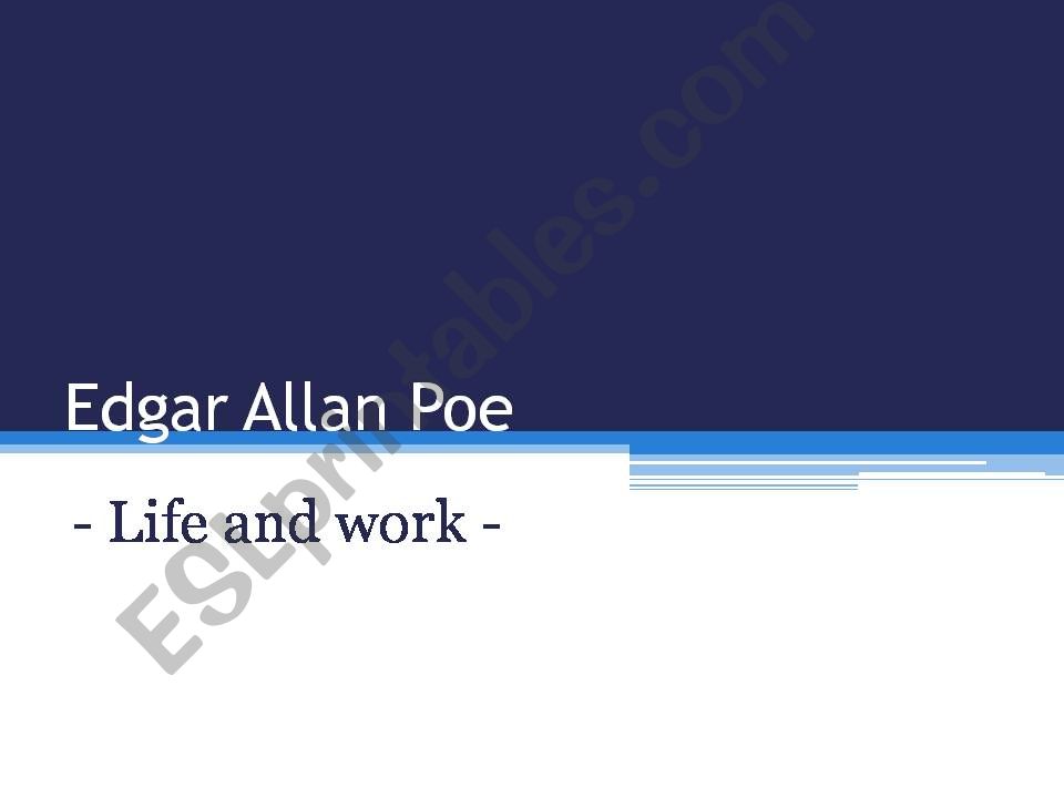Edgar Allan Poe (The Black Cat - reading intro)