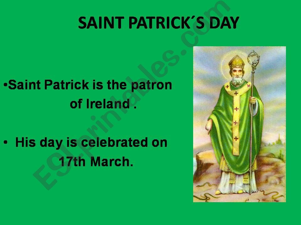 HISTORY OF SAINT PATRICKS DAY