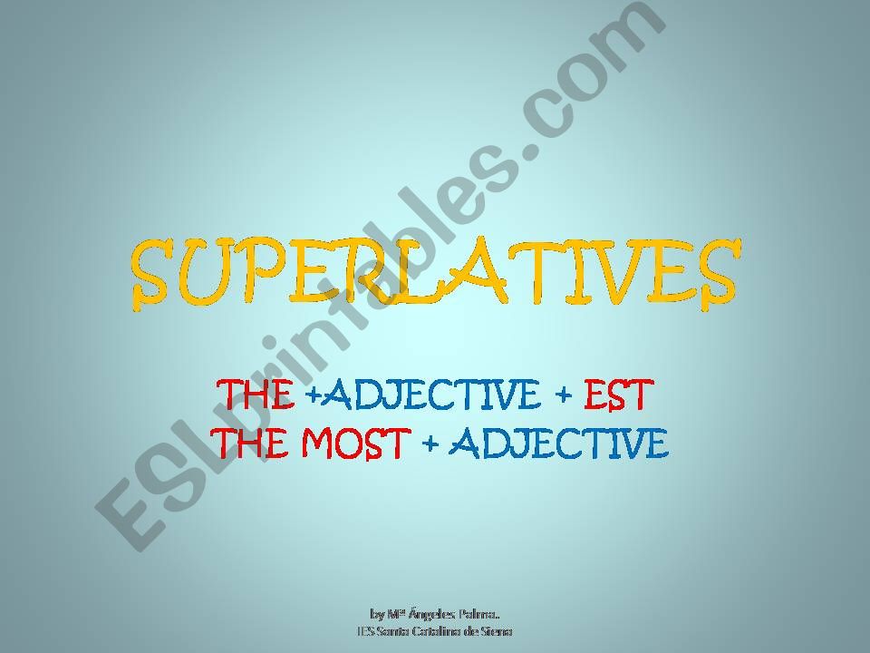 Superlatives powerpoint