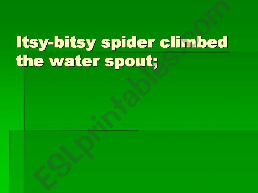 itsy bitsy spider powerpoint