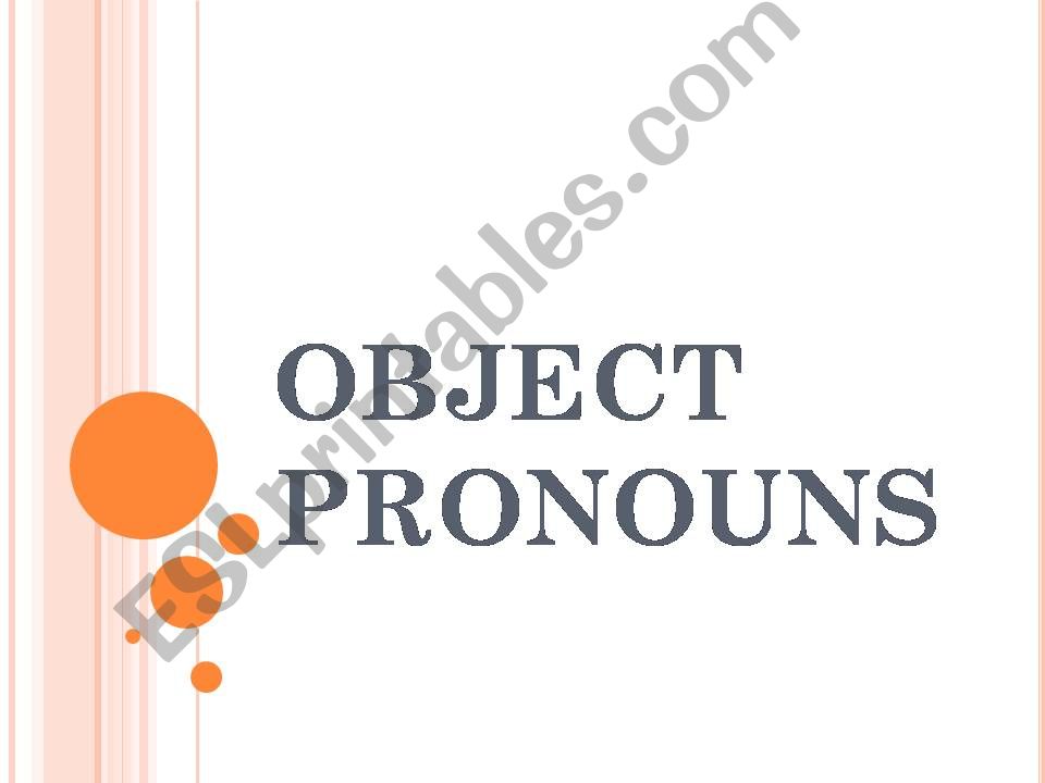 Object Pronouns powerpoint