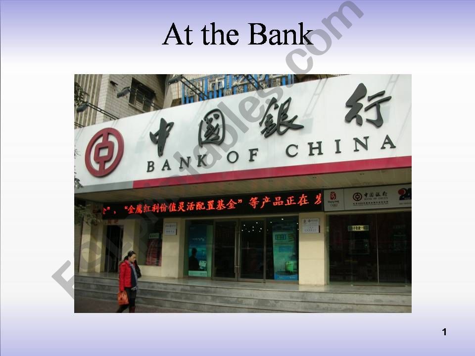 At the Bank powerpoint