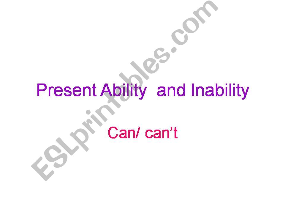 Past ability: could powerpoint