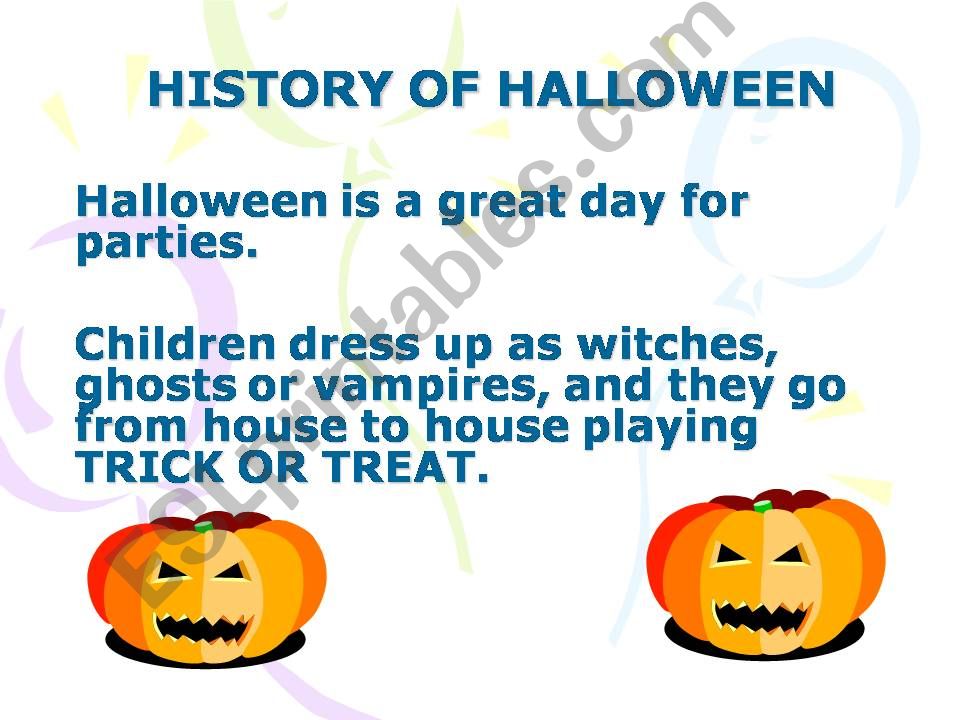 Halloween History powerpoint