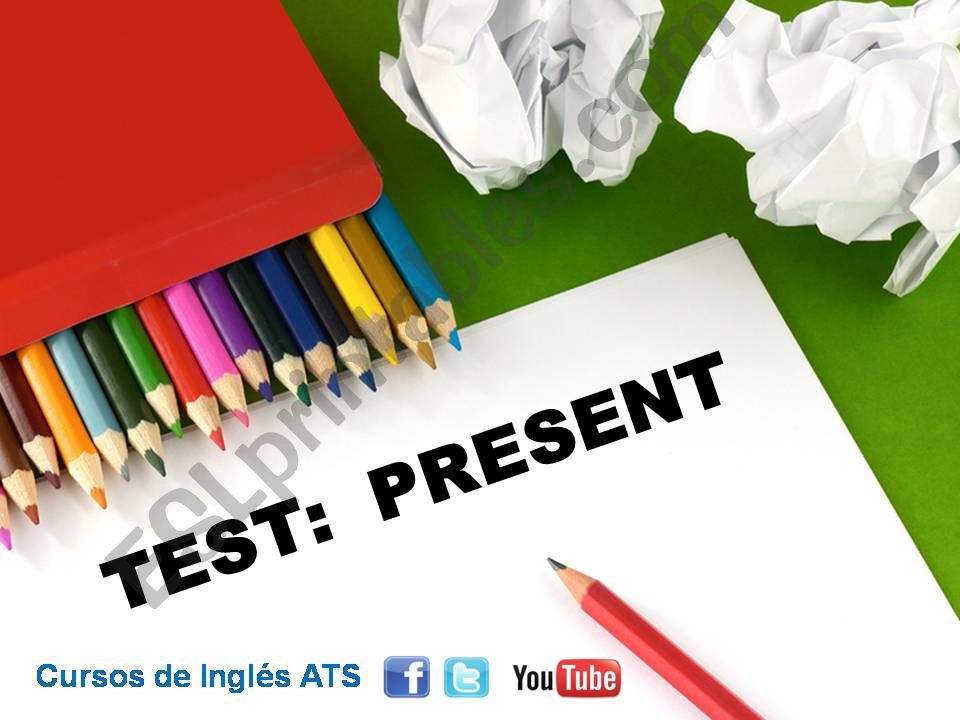 TEST - PRESENT TENSES powerpoint